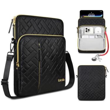 Imagem de Lacdo Bolsa de transporte para tablet iPad A16 de 11“/iPad Air M3 M2 11“/IPAD Pro M4 11“/ 10,9“/10,2“ / Air 5 4, bolsa de ombro para tablet Samsung Galaxy Tab A9+, Preto