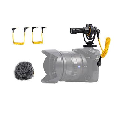 Imagem de Deity V-Mic D4 Mini Shotgun Microfone de montagem em câmera de áudio direcional, montagem de choque offset, proteção contra vento de até 20 mph para Vlog, câmera DSLR, podcast, ditado de voz, YouTube.