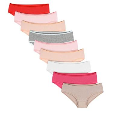 Imagem de Calcinha Infantil Lisa Kit 9 Peças Premium DCP Kids Cor:Colorido;Tamanho:G