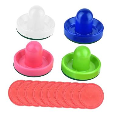 Imagem de Dynwave Empurradores e discos de air hockey, fundo de feltro 96mm, tamanho grande, empurrador de air hockey para hóquei de mesa, crianças e adultos, estilo a