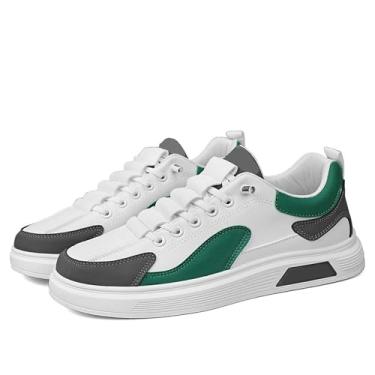 Imagem de Legou Sapatos casuais masculinos de cano baixo com cadarço, Verde, 41