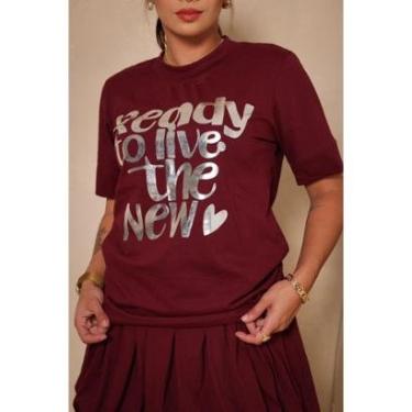 Imagem de Camiseta Feminina Oversize Silkada Prata-Feminino