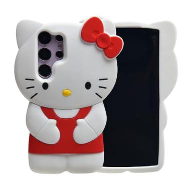 Imagem de Capa de desenho animado para Samsung Galaxy S23 Ultra 17.3 cm, MONEHOYSY Fashion 3D fofo gatinho kawaii macio silicone animal tectivo gel de choque de gel capa traseira para crianças mulheres meninas