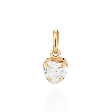 Imagem de Pingente banhado ouro 3x 24k 18k e 22k  feminino coraçâo zircônia romm