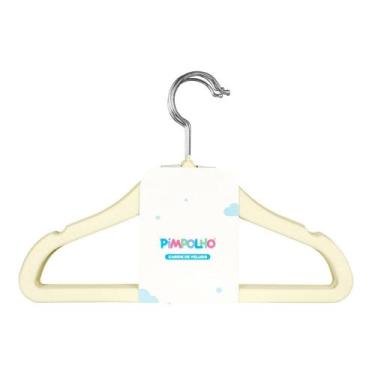 Imagem de Cabide Veludo Infantil C/ 5 Peças Bege PIMPOLHO 95661