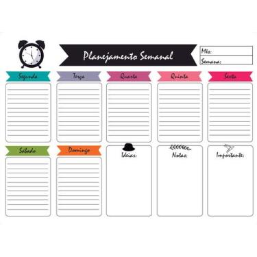 Imagem de Quadro Planner Semanal Prático para Todas Superfícies - Intempo Design
