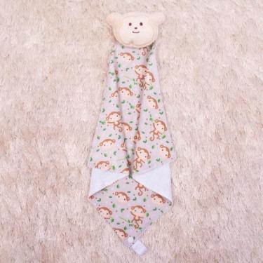 Imagem de Naninha Bebê Safari Bichinhos Fofos de Pelúcia Com Prendedor de Chupet