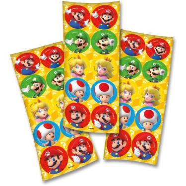 Imagem de 30 Adesivos Redondo Latinha Festa Super Mario - Festcolor