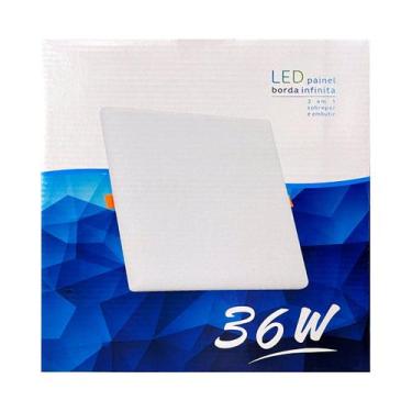 Imagem de Painel Plafon Led Sobrepor/Embutir Borda Infinita 36W 4000K Bivolt - D