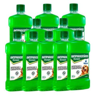 Imagem de Combo 10 Shampoo Antiparasitário World Veterinária Dug's para Cães - 5