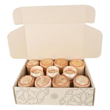 Imagem de CCcollections Conjunto de cesta de arroz pegajosa de bambu tradicional feito à mão, autêntico estilo tailandês, lavável, perfeito para restaurantes e uso doméstico (conjunto com 11 redondos)