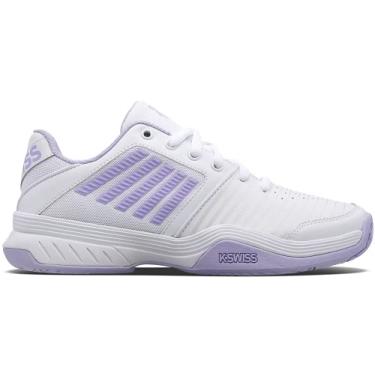 Imagem de K-Swiss Tênis feminino Court Express, Branco/Roxo mesclado, 8.5