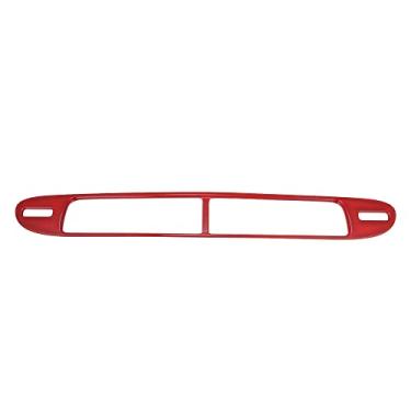 Imagem de X AUTOHAUX Painel de console central vermelho ar condicionado saída CA cobertura de ventilação acabamento acessórios interiores para Chevrolet Camaro 2010-2015