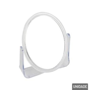 Imagem de Espelho de Mesa 13x11cm Oval com Base Transparente - FU XING