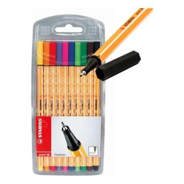 Imagem de Caneta Stabilo Point 88 0.4mm Fineline Hidrográfica 10 Cores