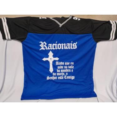 Imagem de Racionais  - camisa  ( sobrevivendo no inferno ) - RR, AZUL e PRETO, G