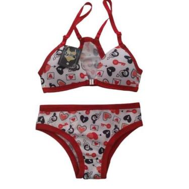 Imagem de Conjunto Lingerie Infantil Menina Moça com bojo - MDJ, Estampado(M)