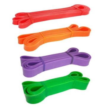 Imagem de Kit Super Band 4 Intensidade Leve Médio Forte e Extra Forte Elástico V