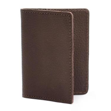 Imagem de Carteira Masculina Couro Café Slim Pequena Porta Cartão - Jalad, 01, M