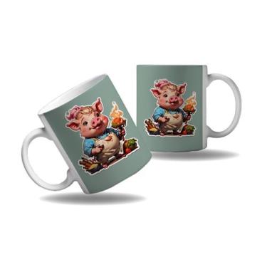 Imagem de Caneca Presente Porquinho Cozinheiro Chefe Cozinha Profissão - Enjoy S