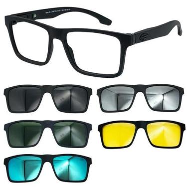 Imagem de Oculos Mormaii 6153 Swap NG2 A14 Preto Fosco com 5 Clipons, Cinza, G15