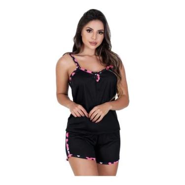 Imagem de Baby Dool Pijama Feminino Bermuda Estampado Short - LaraBella, Sortida
