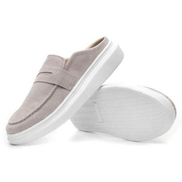 Imagem de Mule Mocassim Sapato Masculino Camurça Sola Anti Derrapante Berlutini 