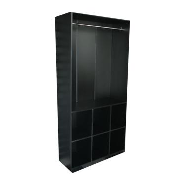 Imagem de Armário Estante Colmeia Com 6 Nichos + 01 Cabideiro Ideal para Loja Closet Roupas Organizador - cód. 100