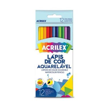 Imagem de Lápis de Cor Aquarelável Acrilex 12 Cores e 1 Pincel