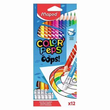 Imagem de Lápis de Cor Apagável 12 Cores Oops Color Peps Maped