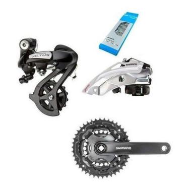 Imagem de Kit Shimano Altus Cambios Corrente Com Pedivela Completo Mtb