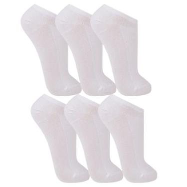 Imagem de Kit 6 Pares Meia Unissex Cano Curto Esportiva Algodão Trifil, Branco, 
