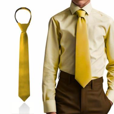 Imagem de Gravata Slim Social Com Nó Pronto E zíper Juvenil 6 a 16 Anos - ITUDEZ