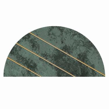 Imagem de TOUSSE Tapete redondo, tapete lavável, antiderrapante, tapetes para sala de estar, tapetes para quarto, tapete circular, tapetes vintage boho, pelo baixo, macio (flor 10,80 x 160 cm)