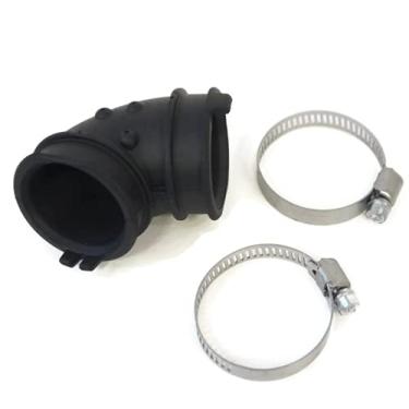 Imagem de W10445975 Cotovelo da mangueira da bomba de circulação da máquina de lavar louça compatível com Whirlpool substitui AP56186212312026PS3651318 W10445975VP Inclui dois grampos