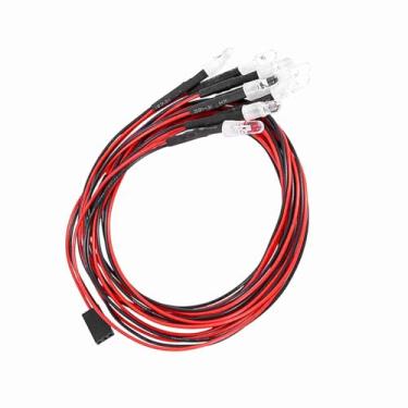 Imagem de Kit de Luz Rc, Luzes Rc Farol Lanterna Traseira 8 Leds Conjunto de Luz Led Branco e Vermelho Luzes do Carro Rc para 1/10 Rc Carro Caminhão Rastreador