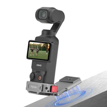 Imagem de Suporte magnético Pocket 3, suporte adaptador de expansão magnética com sapata fria na cerca de ferro, geladeiras etc., suporte magnético de liga de alumínio para DJI Osmo Pocket 3 Creator Combo