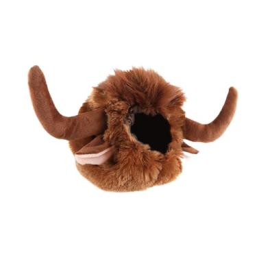 Imagem de IEUDNS Halloween Touro Animal de Estimação Traje Chapéu de Vaca com Chifre de Boi Foto Prop Animal de Estimação Engraçado Chapéu de Boi Peruca para Foto