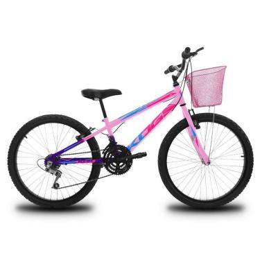 Imagem de Bicicleta Infantil Aro 24 KOG Feminina 18V Cestinha Vbrake