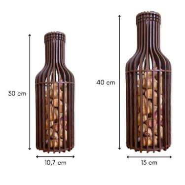 Imagem de Kit 2 Garrafas Porta Rolhas de Vinho de Mesa Para Decoração - Império 