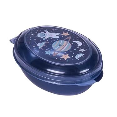 Imagem de Saboneteira Infantil Com Tampa Porta Sabonete Portátil Viagem Banheiro Bolsa BPA Free (Astronauta)