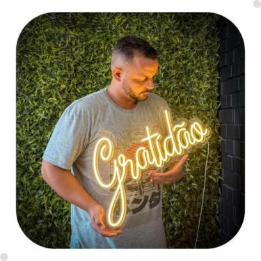 Imagem de Painel Neon Led Gratidão Quarto Decoração - CNC Sorocaba