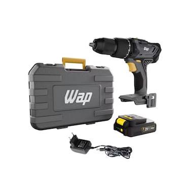 Imagem de Parafusadeira e Furadeira de Impacto WAP K21 ID03 com acessórios - Cinza e Amarela