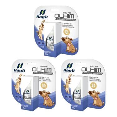 Imagem de Kit 3 unidades Olhim 30ml - Tratamento Lágrima Acida Em Cachorros E Ga
