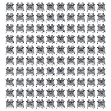 Imagem de 100pcs DIN TRILHO DIN TERMINAL DO TERMINAL DE PARA PARA COMPRELA TERMINAIS DE COMBAÇÃO BLOCO Com Pacote DE Conexão DO Condutor PARA Conexão Elétrica