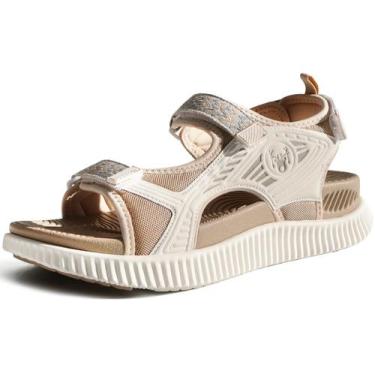 Imagem de Sandálias Ortopédicas Femininas KuaiLu - Bege, Tamanho 8,5