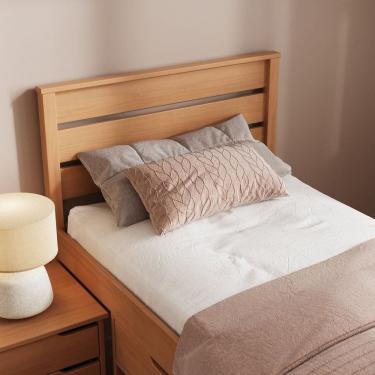 Imagem de Cabeceira Solteiro Charme / Beauty Madeira Maciça Amendoa