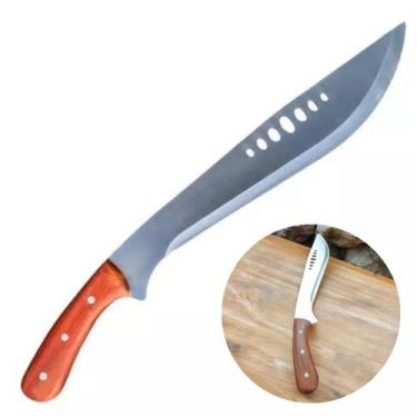 Imagem de Facão Rambo Tatico Militar Aço Afiado 51cm Cabo Madeira - Luatek