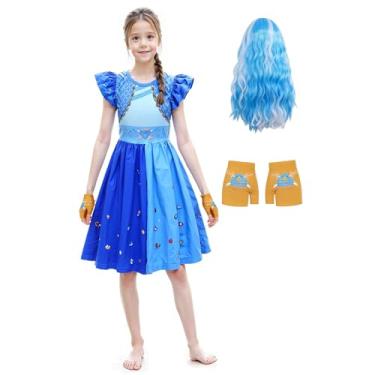 Imagem de Fantasia infantil de princesa para cosplay de Halloween de 5 a 10 anos