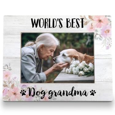 Imagem de FLDAS Porta-retrato de vovó de cachorro, 20 x 25 cm, moldura para cachorro vovó, presentes para avós amantes de cães, presentes do neto para o dia das mães, o melhor cachorro do mundo, avó, 5 x 7